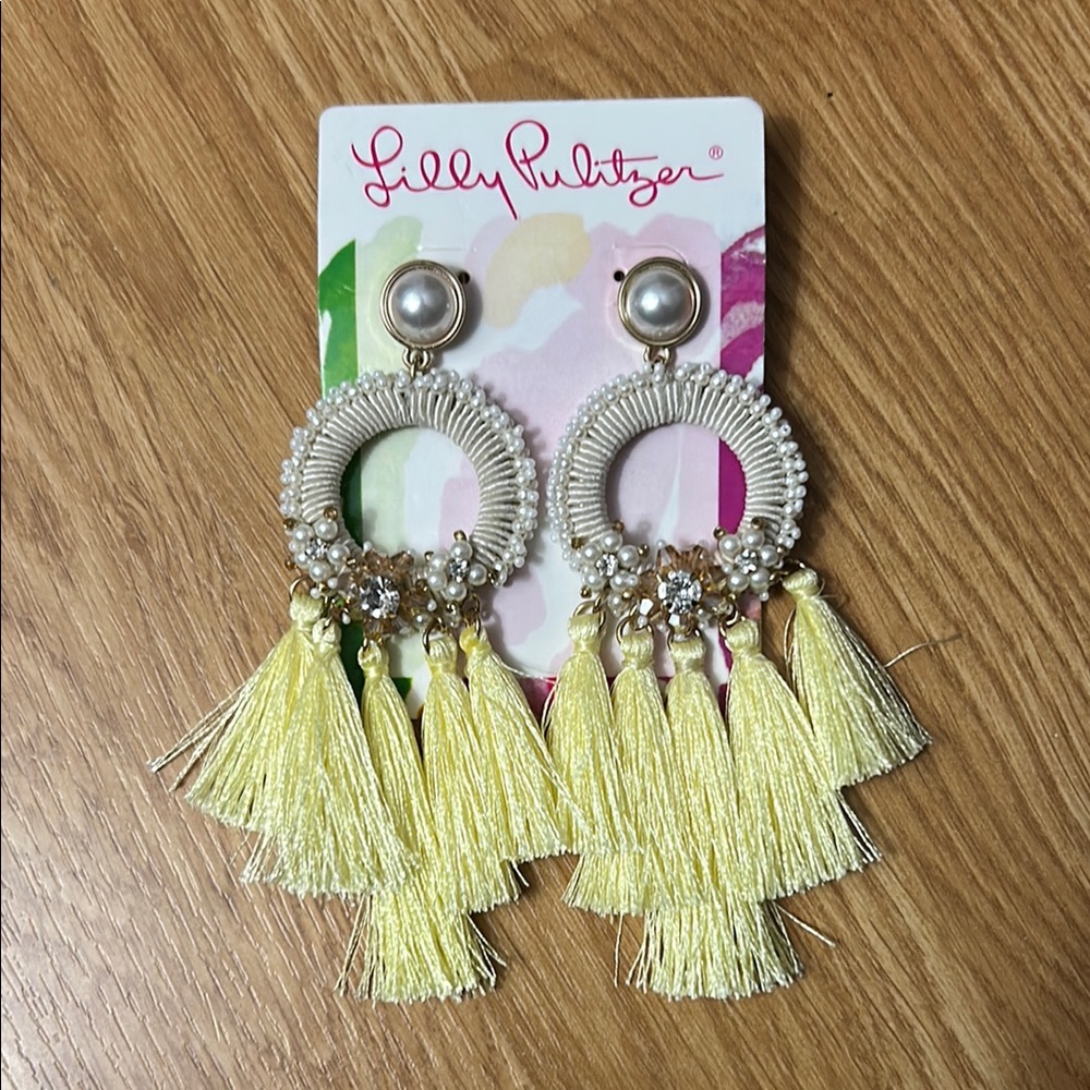 Lilly Pulitzer Lemon Tassel Earrings